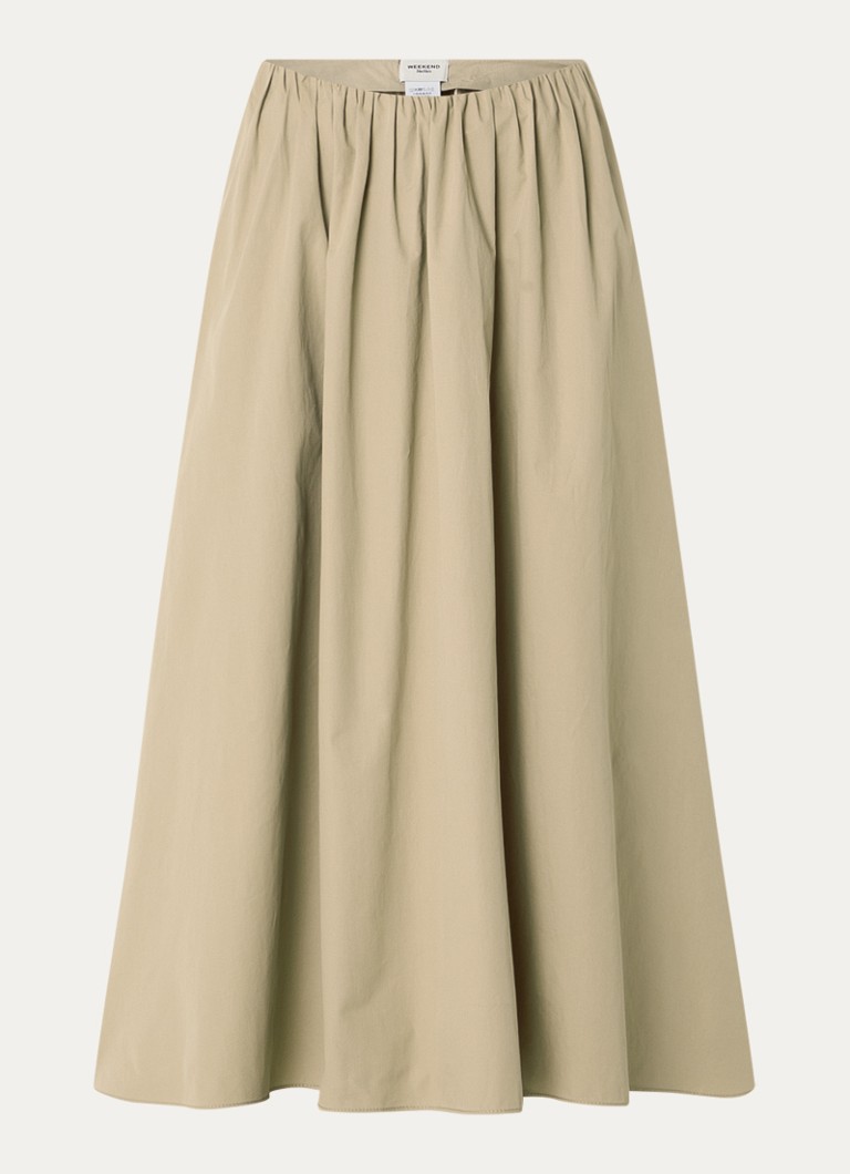 MaxMara Dames Aguzze midi rok met steekzakken in de kleur Beige