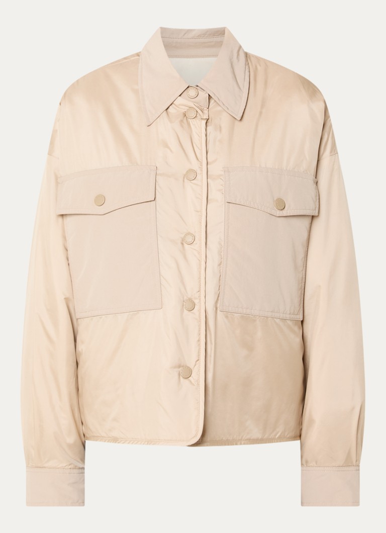 Max Mara Dames Sughero reversible gewatteerd jack met waterafstotende coating in de kleur Zand