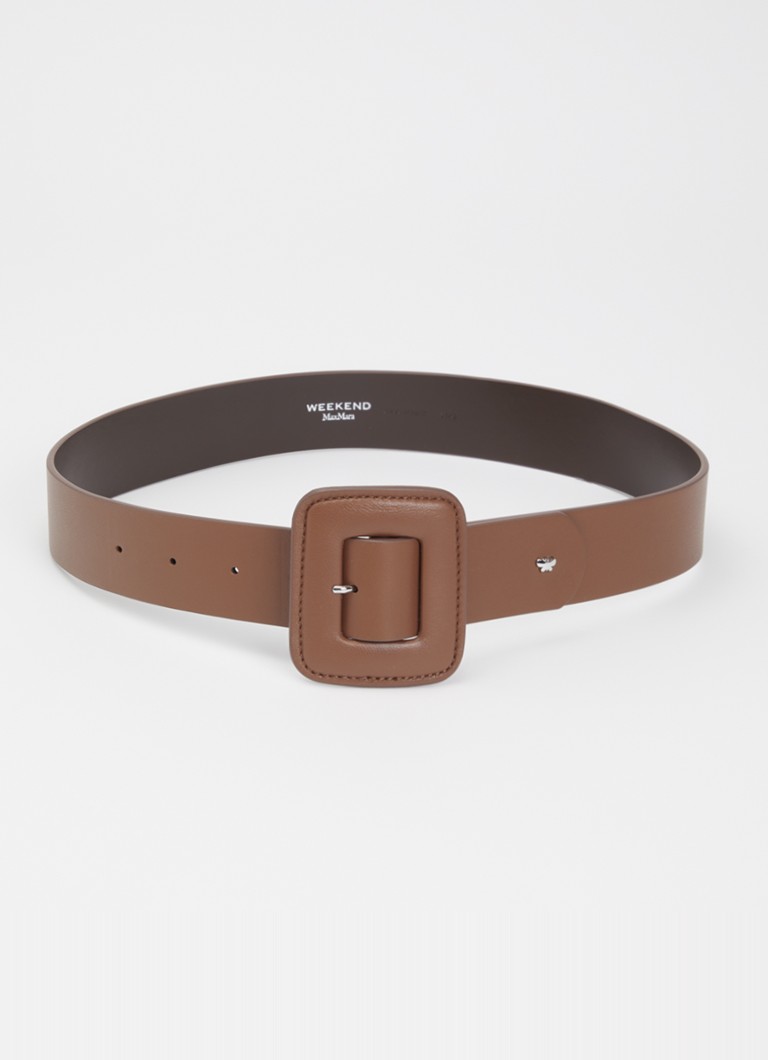 MaxMara Dames Wkabrio riem van leer in de kleur Bruin
