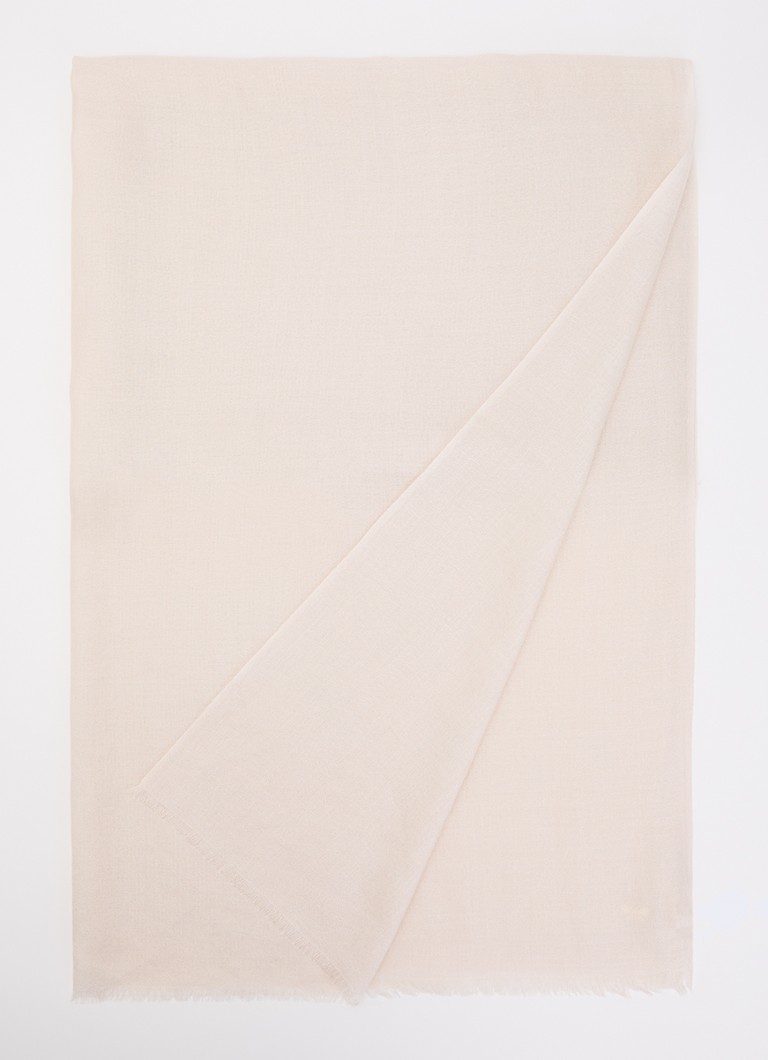 MaxMara Dames Karauche sjaal in kasjmierblend 180 x 80 cm in de kleur Creme