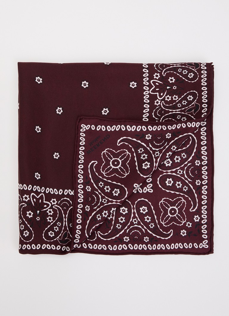 Max Mara Dames Wkaelodia bandana van zijde 50 x 50 cm in de kleur Bordeauxrood