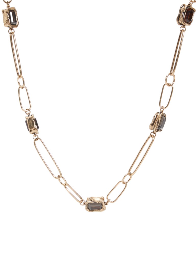 Max Mara Dames Ketting met kristal in de kleur Goud