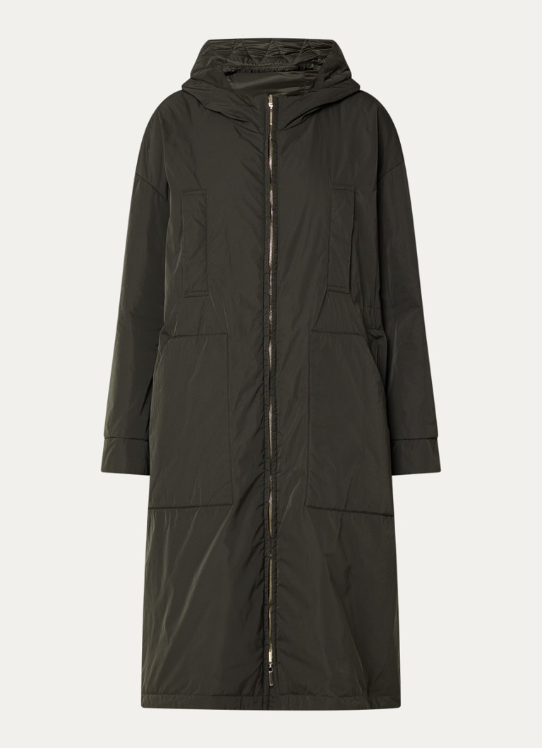 MaxMara Dames Parka met steekzakken in de kleur Khaki