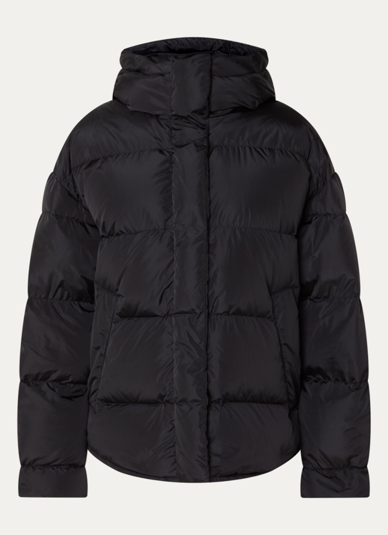 Max Mara Dames Lusso puffer jack met capuchon en steekzakken in de kleur Zwart