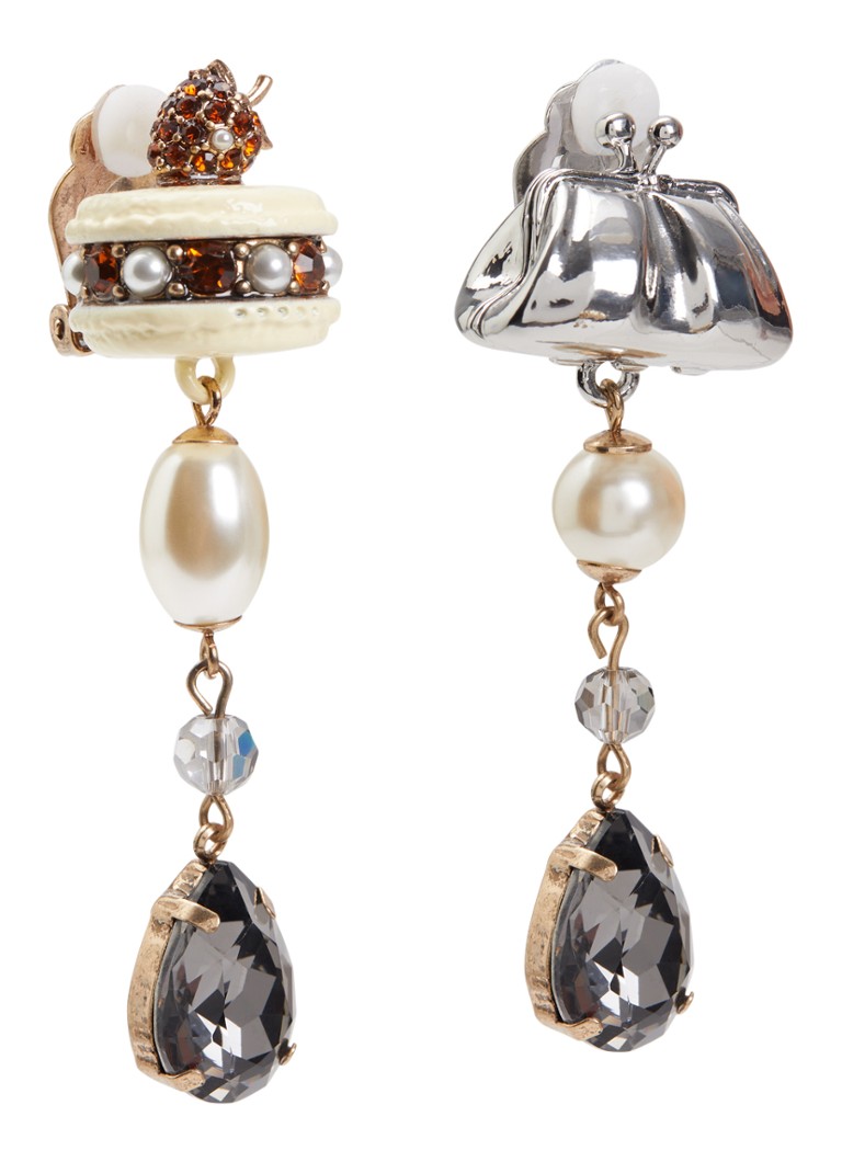 Max Mara Dames Wkaottano oorclips met hanger in de kleur Zilver