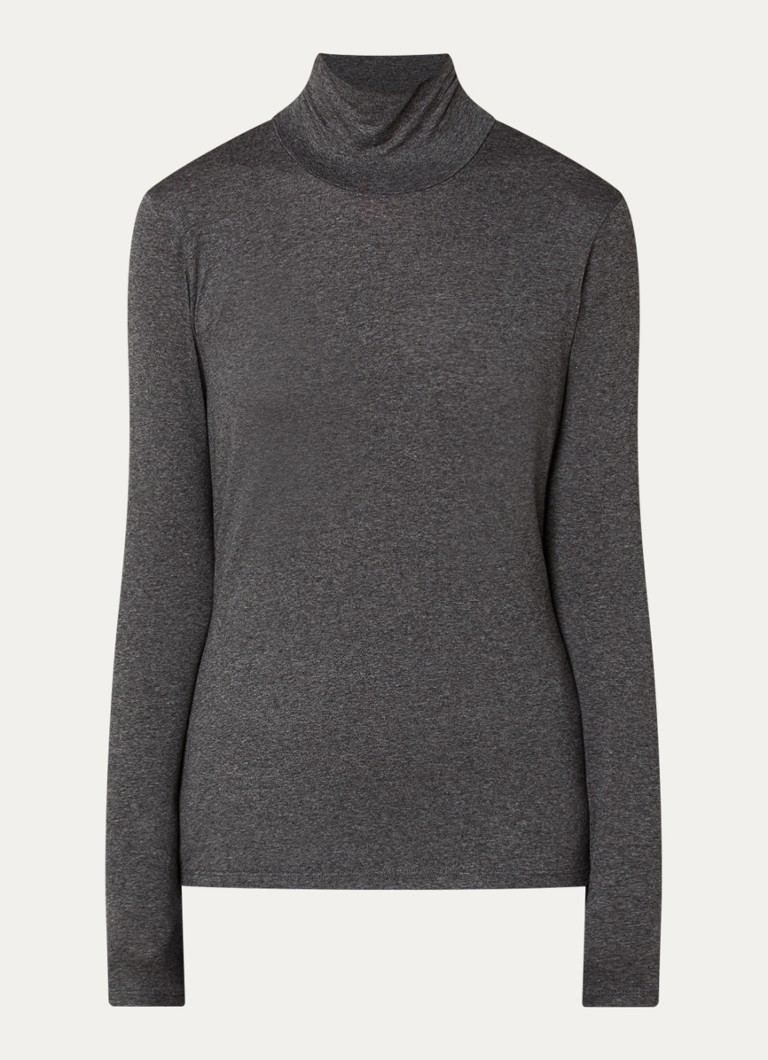 Max Mara Dames Multif top van jersey met col in de kleur Donkergrijs
