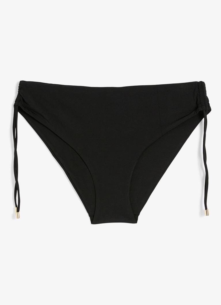 MaxMara Dames Bikinislip met plooidetail in de kleur Zwart