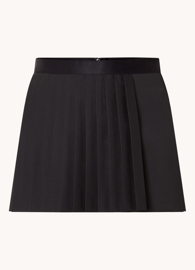 Maje Dames Mini broekrok met plissé en steekzakken in de kleur Zwart