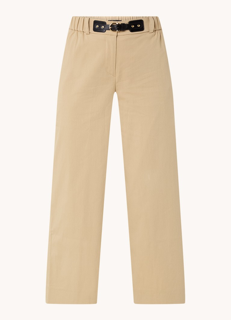 Maje Dames High waist wide fit pantalon in de kleur Beige