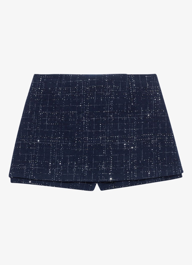 Maje Dames Mini broekrok met strass in de kleur Donkerblauw