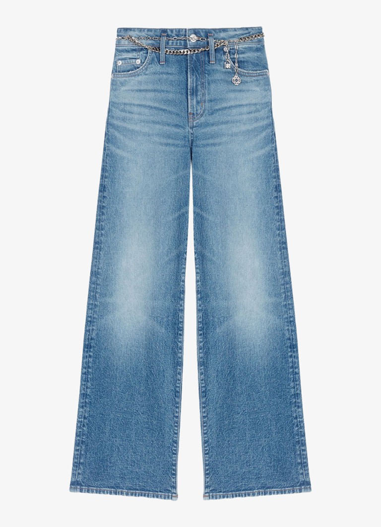 Maje Dames High waist loose fit jeans met steekzakken in de kleur Indigo