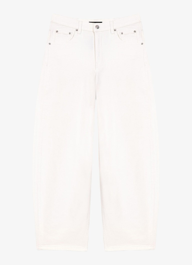 Maje Dames Pallon high waist balloon fit jeans met steekzakken in de kleur Wit