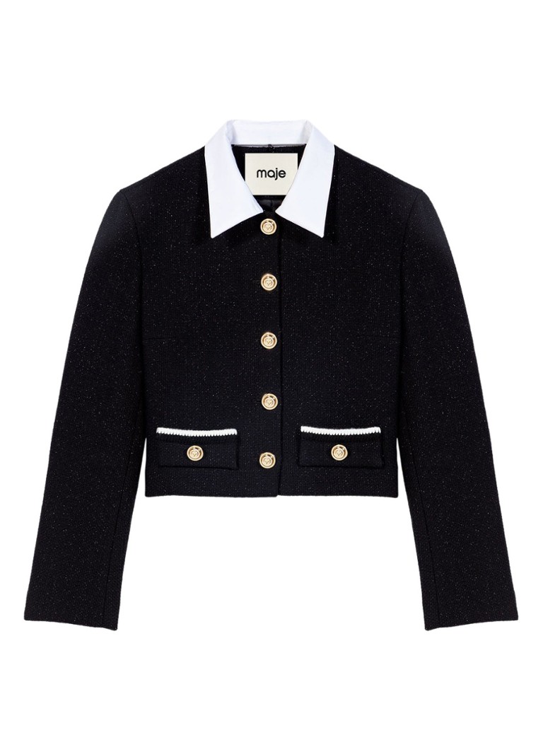 Maje Dames Jack met afneembare kraag in de kleur Zwart