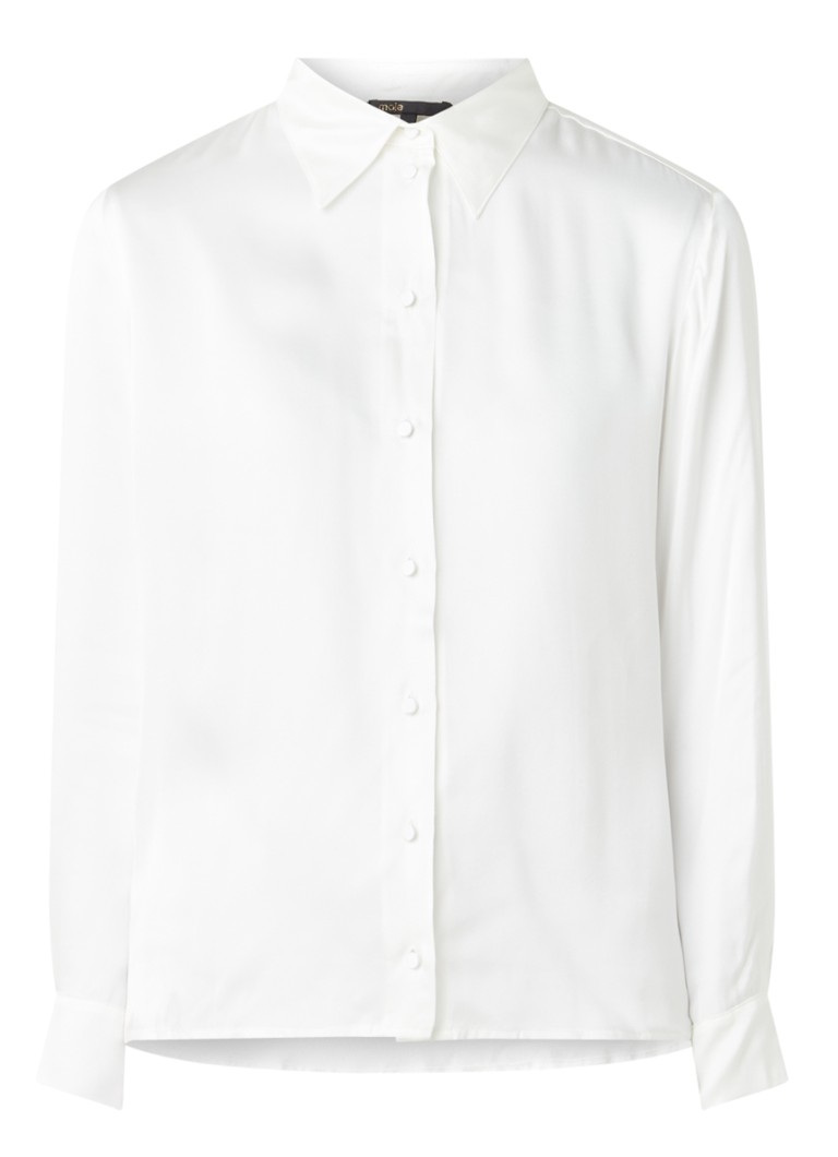 Maje Dames Blouse van zijde in de kleur Wit