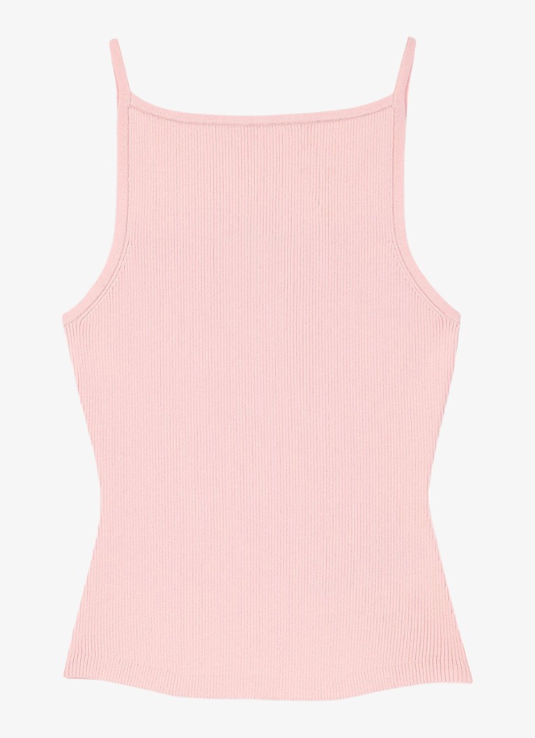 Maje Dames Liyo ribgebreide top in de kleur Roze