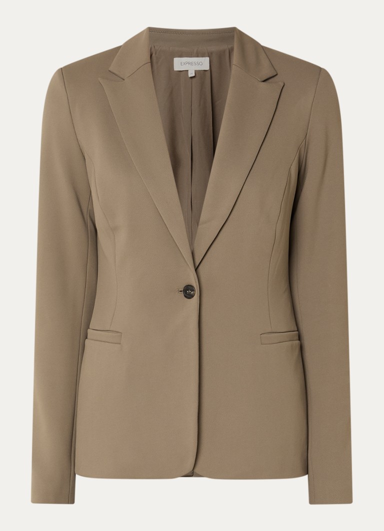 Expresso Dames Blazer met paspelzakken in de kleur Mosgroen