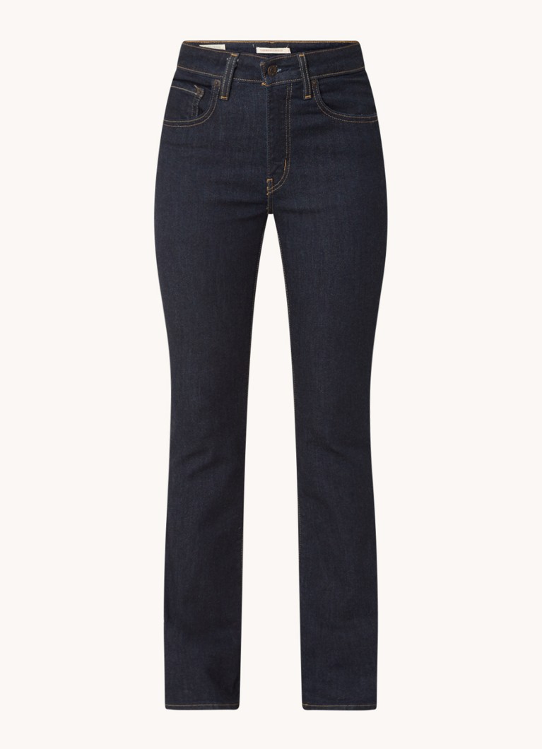 Levi's Dames 725 High waist flared jeans met donkere wassing in de kleur Indigo