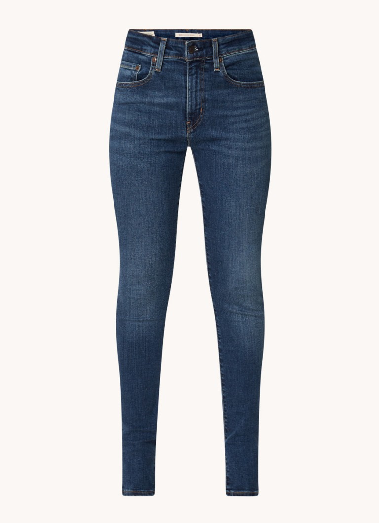Levi's Dames 721 High waist skinny jeans met donkere wassing in de kleur Indigo