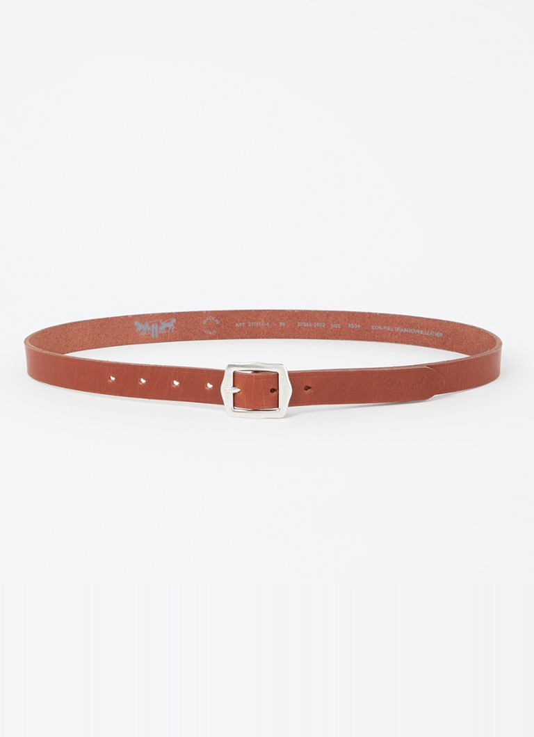 Levi's Dames Riem van leer in de kleur Oranjebruin