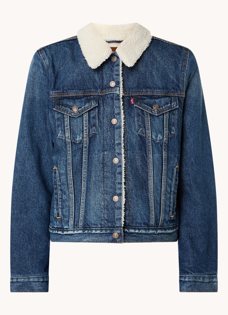 Levi's Dames Original spijkerjas met teddy voering en steekzakken in de kleur Indigo