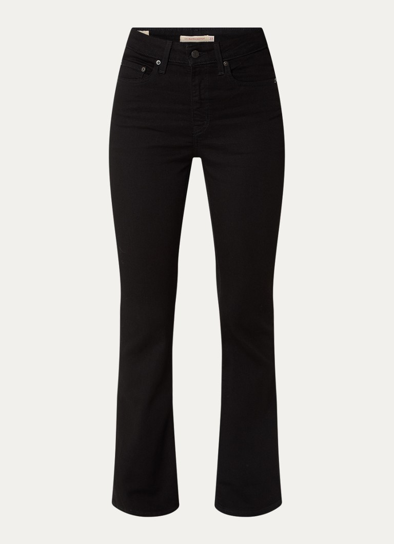 Levi's Dames 725 high waist bootcut jeans met gekleurde wassing in de kleur Zwart