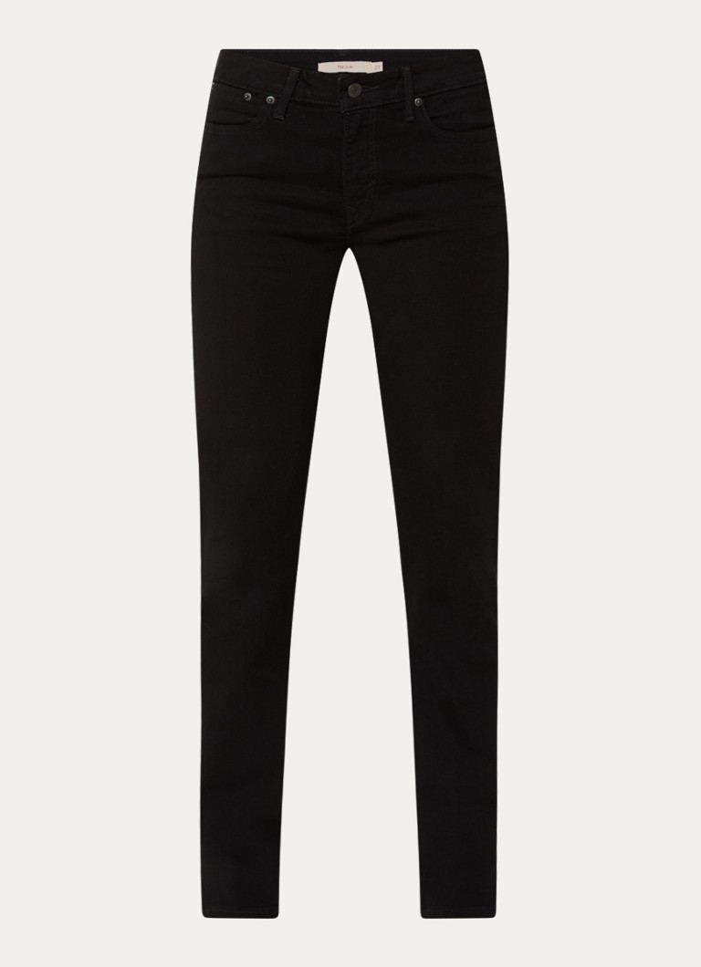 Levi's Dames High waist slim fit jeans met stretch in de kleur Zwart