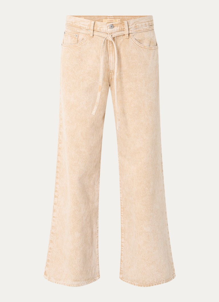 Levi's Dames High waist flared jeans met gekleurde wassing en strikceintuur in de kleur Geelgoud