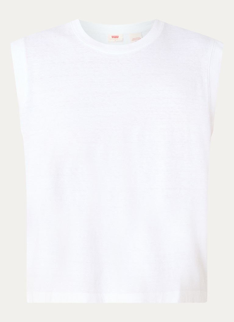 Levi's Dames Boxy mouwloze T-shirt in de kleur Wit