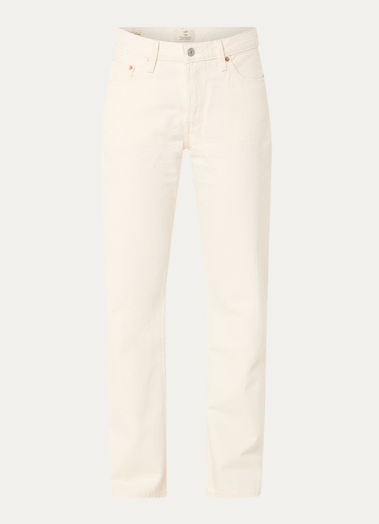 Levi's Dames 501 Low waist straight fit jeans met gekleurde wassing in de kleur Beige