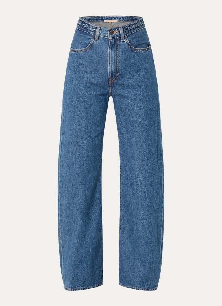 Levi's Dames Ribcage high waist wide leg jeans met medium wassing in de kleur Indigo
