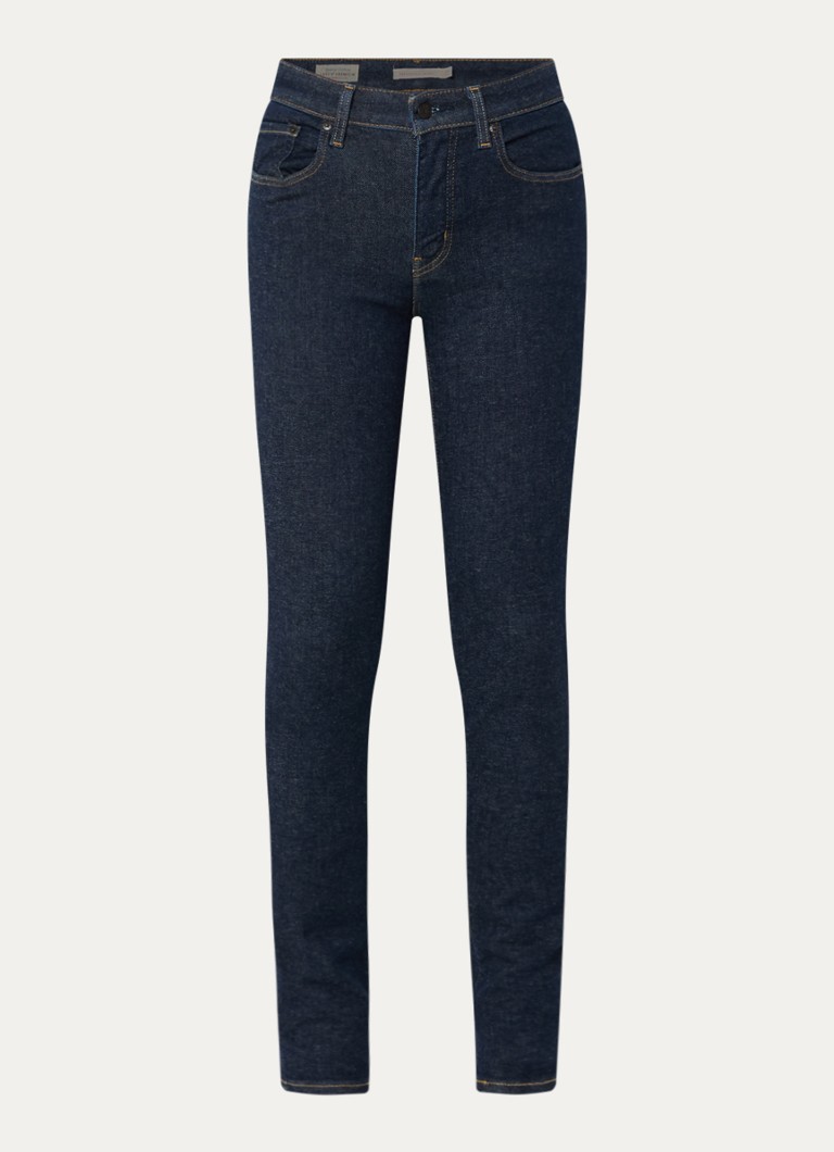 Levi's Dames 721 high waist skinny jeans met donkere wassing in de kleur Indigo