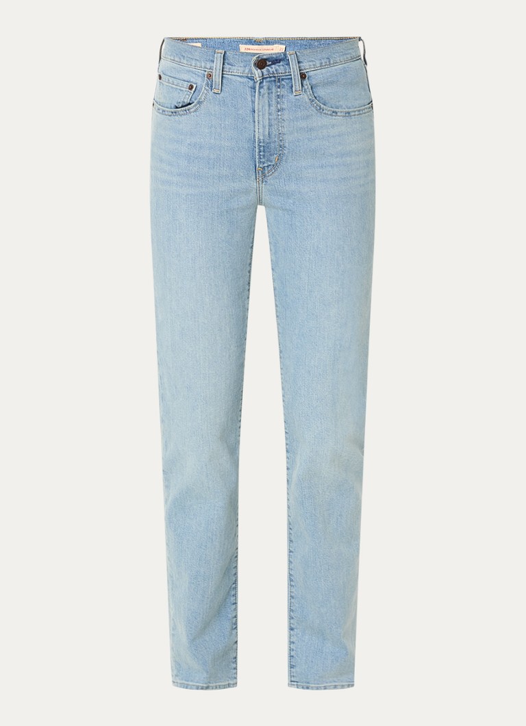 Levi's Dames 724 high waist straight leg jeans met lichte wassing in de kleur Indigo