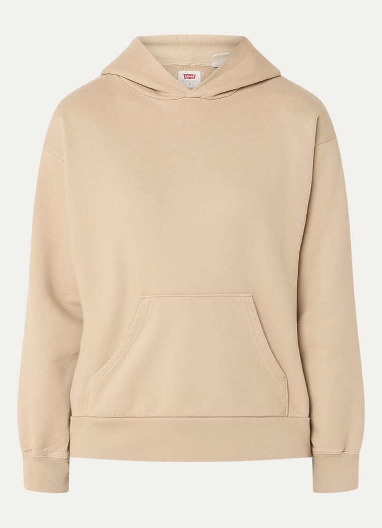 Levi's Dames Heritage hoodie met logo in de kleur Beige