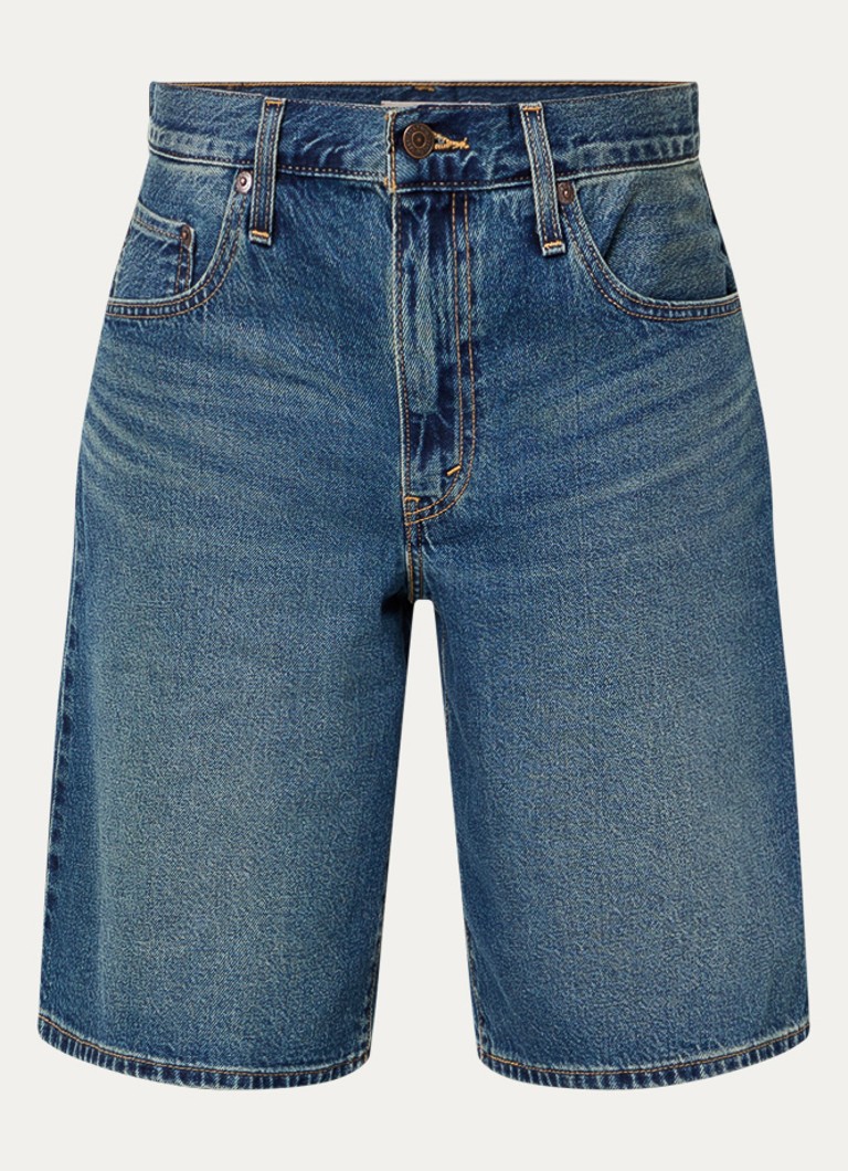 Levi's Dames High waist loose fit korte broek van denim in de kleur Indigo