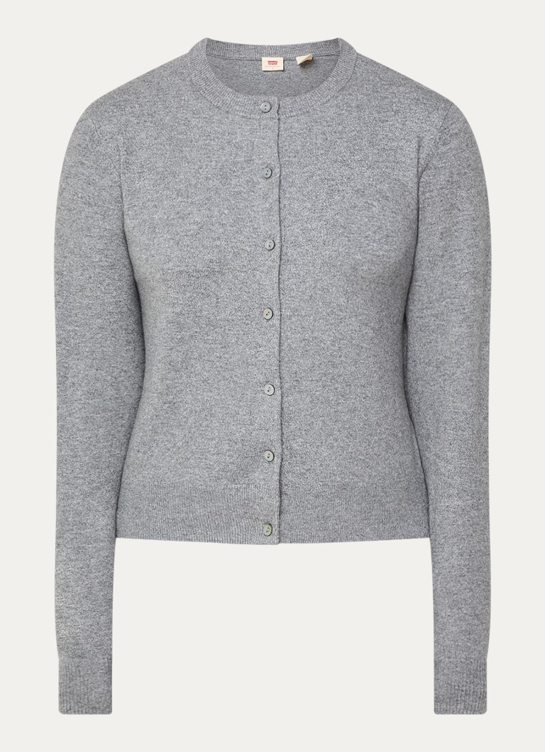 Levi's Dames Fijngebreid vest met gemêleerd dessin in de kleur Grijsmele
