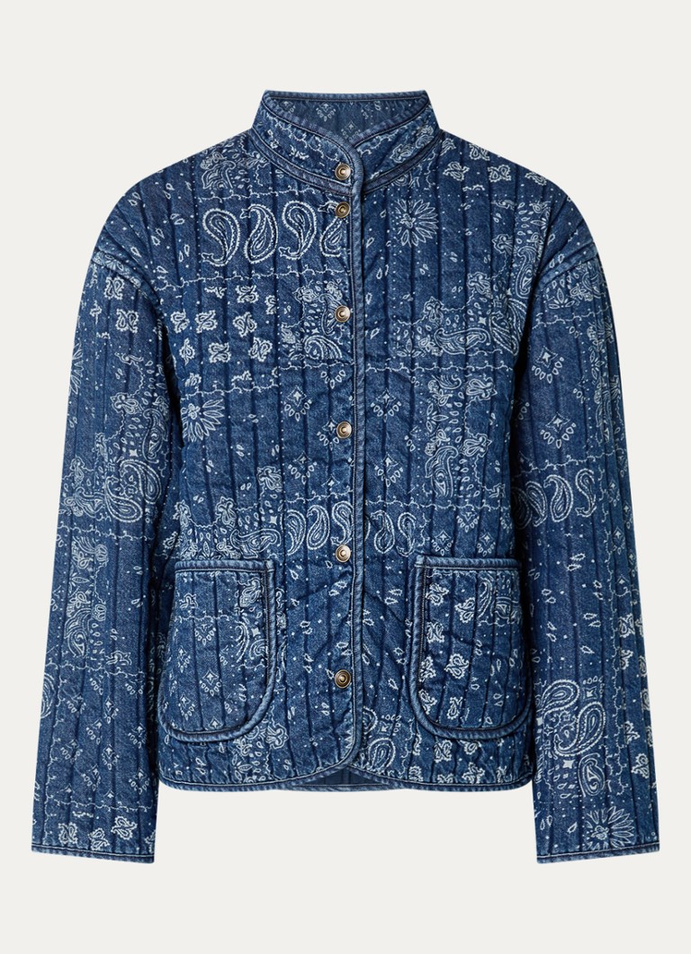 Levi's Dames Lottie spijkerjas met paisley dessin in de kleur Indigo