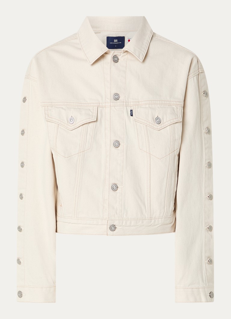 Levi's Dames Shank spijkerjas met borstzakken in de kleur Gebroken wit