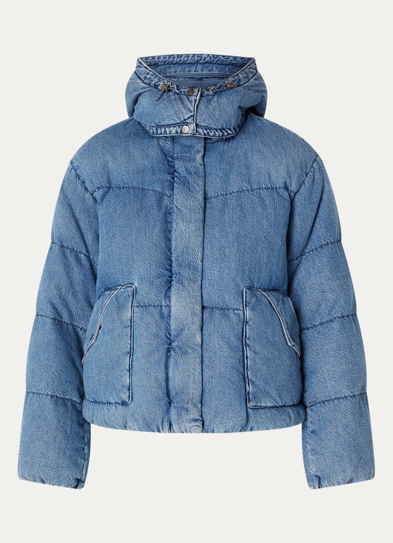 Levi's Dames Gewatteerde spijkerjas met donsvulling in de kleur Indigo