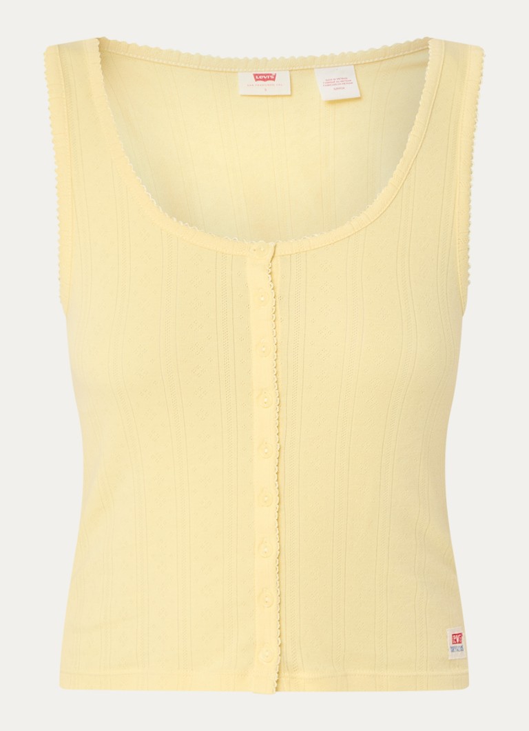 Levi's Dames Tanktop met ronde hals in de kleur Geel