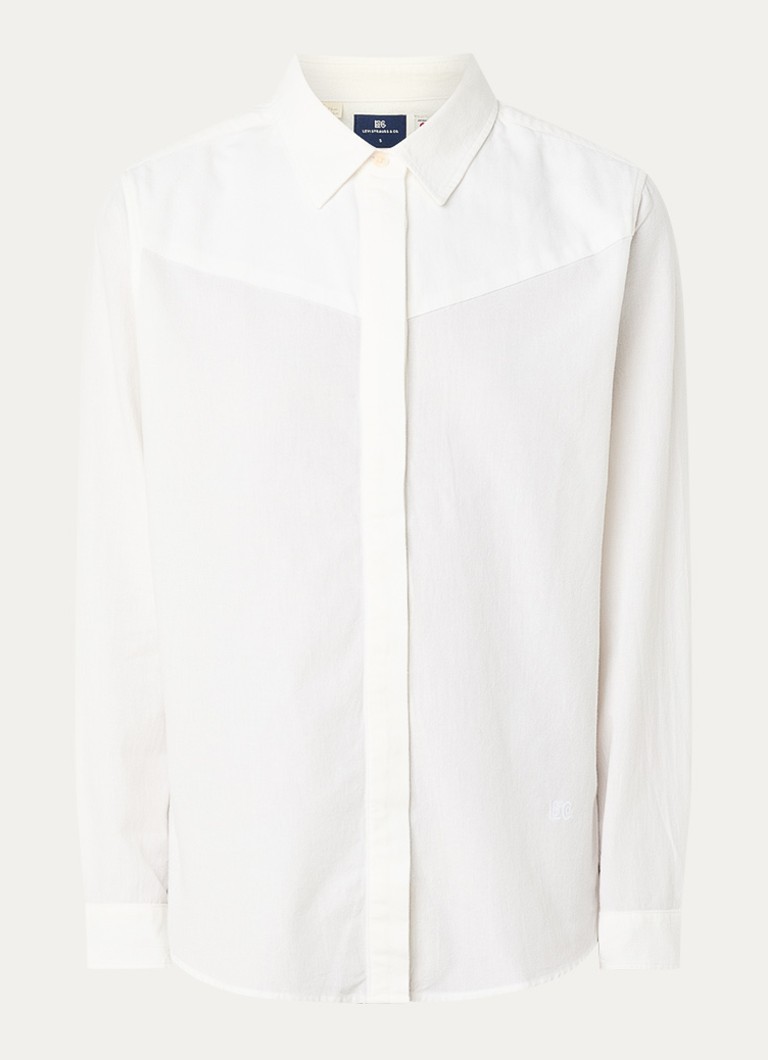 Levi's Dames Blouse met kraag in de kleur Gebroken wit