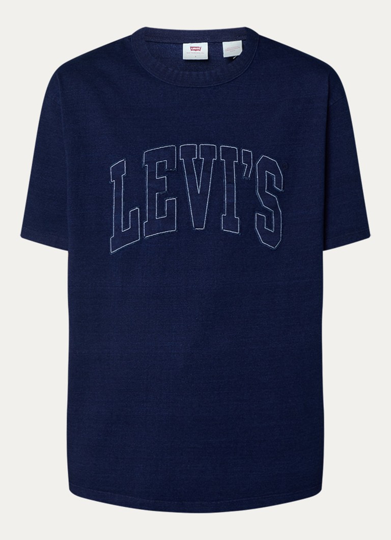Levi's Dames Tabor T-shirt met logoborduring in de kleur Donkerblauw