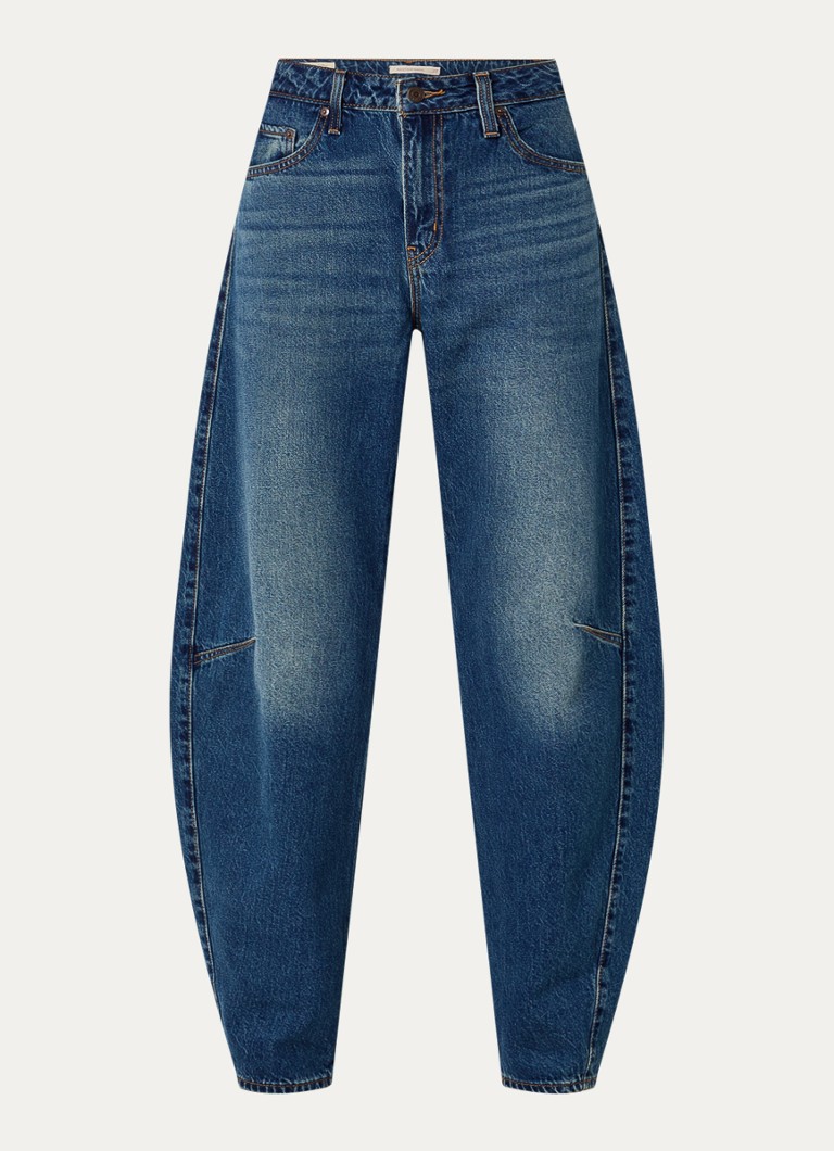 Levi's Dames High waist straight leg jeans met donkere wassing in de kleur Indigo