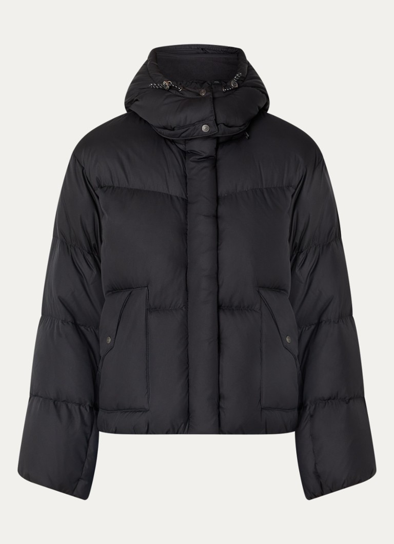 Levi's Dames Puffer jack met donsvulling en afneembare capuchon in de kleur Zwart