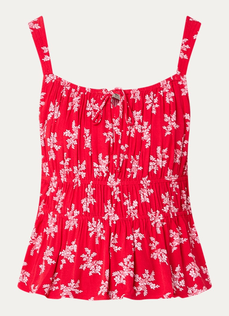 Levi's Dames Top met bloemenprint in de kleur Steenrood