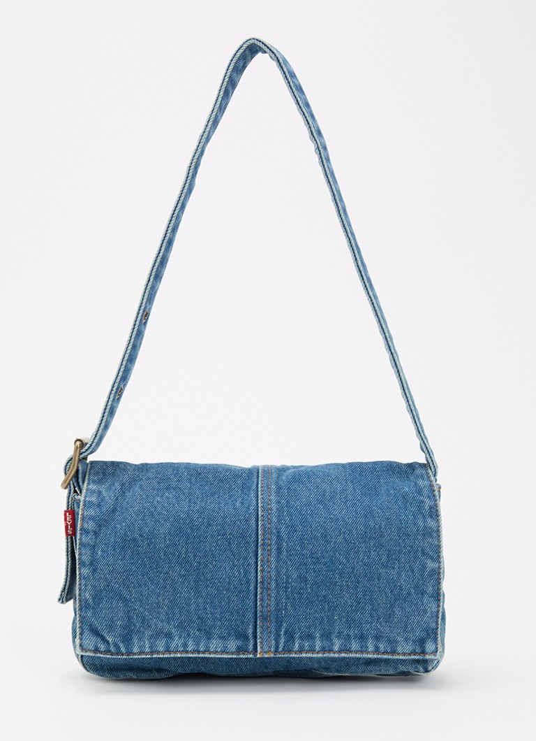 Levi's Dames Brannan schoudertas van denim met verstelbare schouderriem in de kleur Indigo