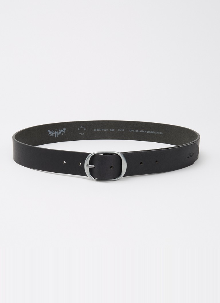 Levi's Dames Madison riem van leer in de kleur Zwart
