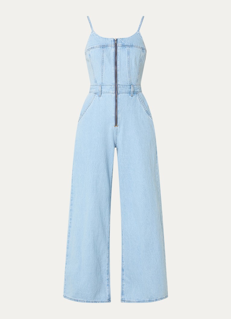 Levi's Dames Wide fit jumpsuit van denim met steekzakken in de kleur Lichtblauw