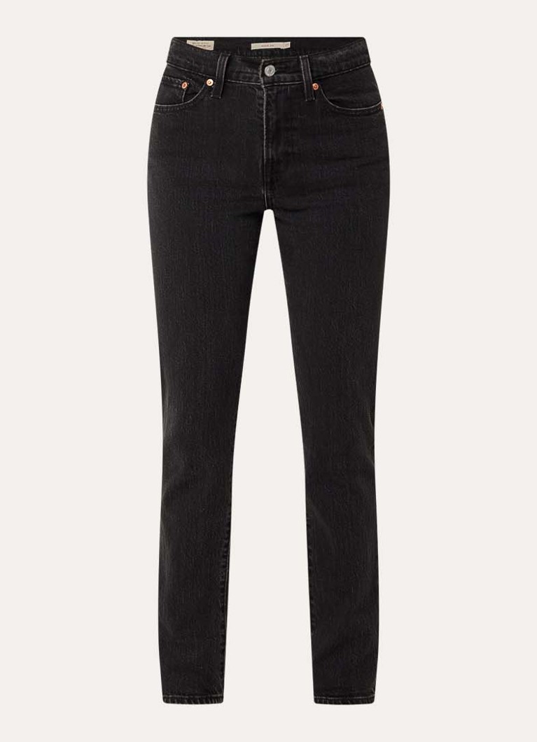 Levi's Dames High waist slim fit jeans met gekleurde wassing in de kleur Zwart