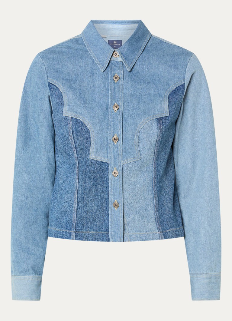 Levi's Dames Cropped spijkerjas met kraag in de kleur Indigo