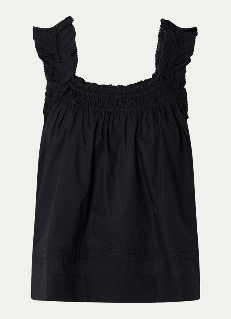 Levi's Dames Mouwloze top met rechthoekige hals in de kleur Zwart